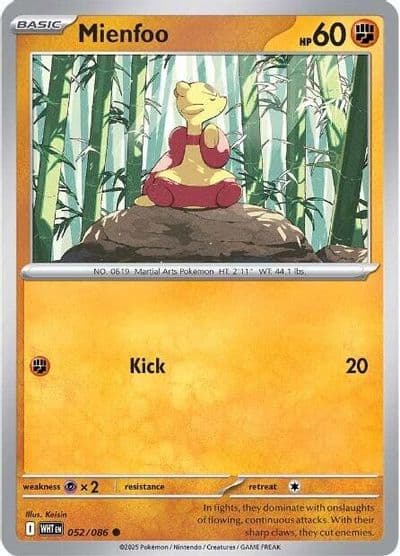 Mienfoo SV: White Flare Pokemon card