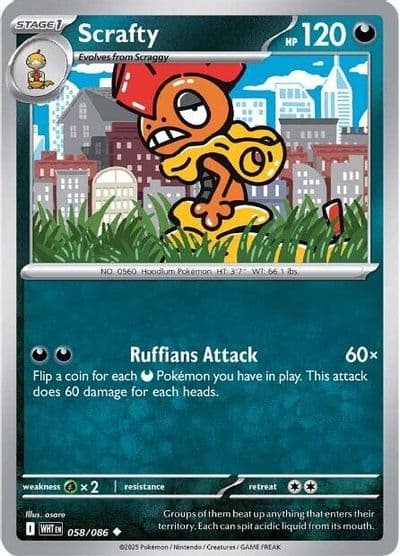 Scrafty SV: White Flare Pokemon card