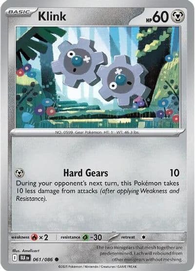 Klink SV: Black Bolt Pokemon card
