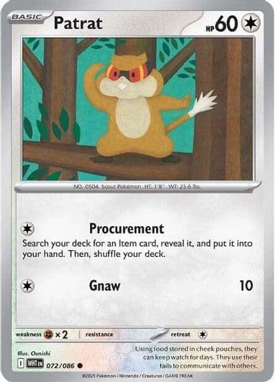 Patrat SV: White Flare Pokemon card