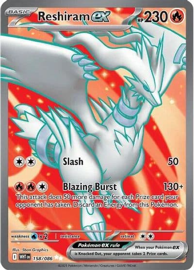 Reshiram ex SV: White Flare Pokemon card