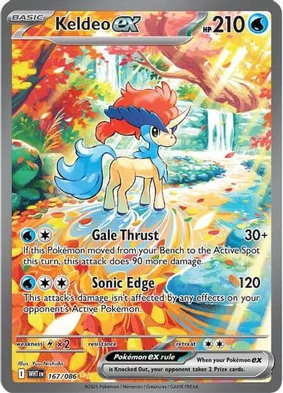 Keldeo ex SV: White Flare Pokemon card