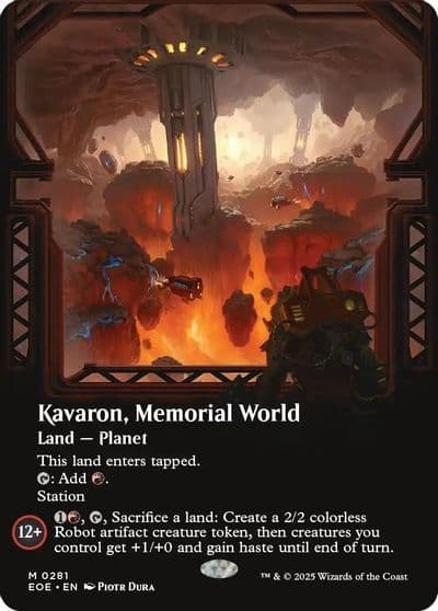 Kavaron Memorial World Borderless Edge of Eternities Magic card