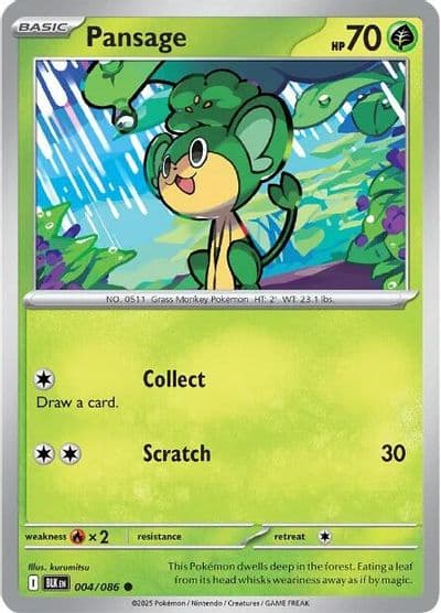Pansage SV: Black Bolt Pokemon card