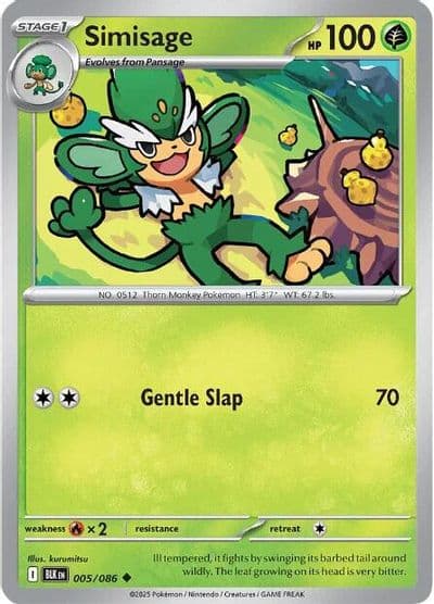 Simisage SV: Black Bolt Pokemon card
