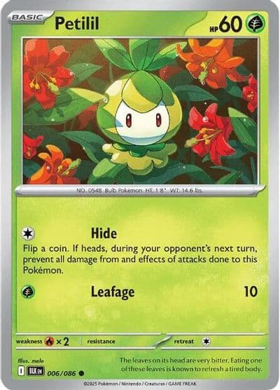 Petilil SV: Black Bolt Pokemon card