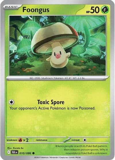 Foongus SV: Black Bolt Pokemon card