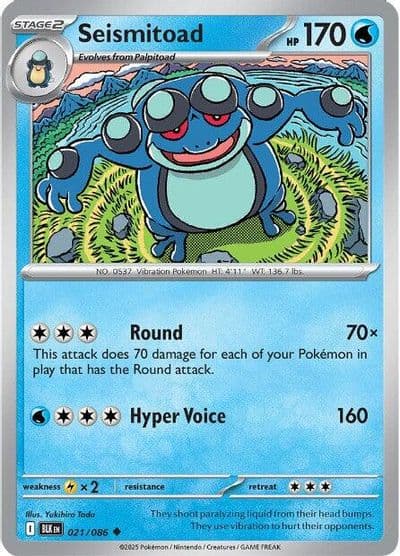 Seismitoad SV: Black Bolt Pokemon card