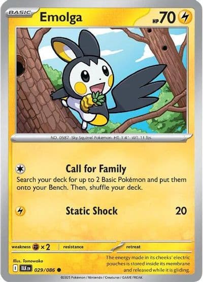 Emolga SV: Black Bolt Pokemon card