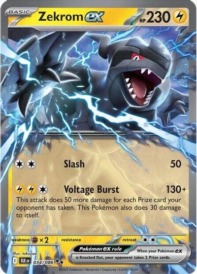 Zekrom ex SV: Black Bolt Pokemon card