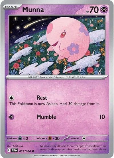 Munna SV: Black Bolt Pokemon card