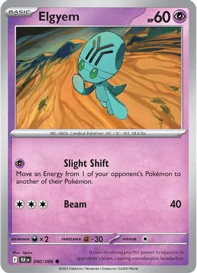 Elgyem SV: Black Bolt Pokemon card