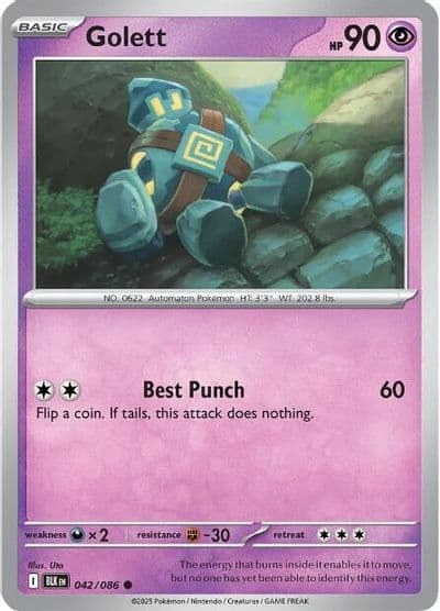 Golett SV: Black Bolt Pokemon card