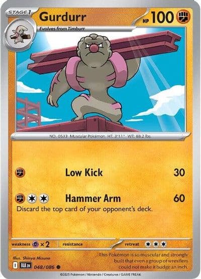 Gurdurr SV: Black Bolt Pokemon card