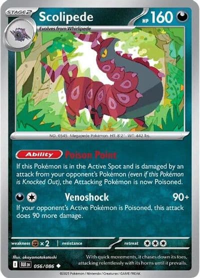 Scolipede SV: Black Bolt Pokemon card