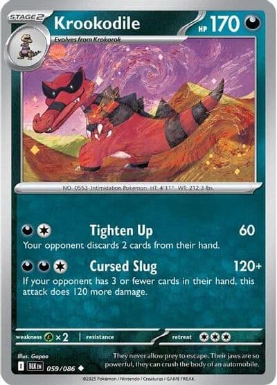Krookodile SV: Black Bolt Pokemon card