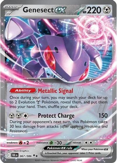 Genesect ex SV: Black Bolt Pokemon card