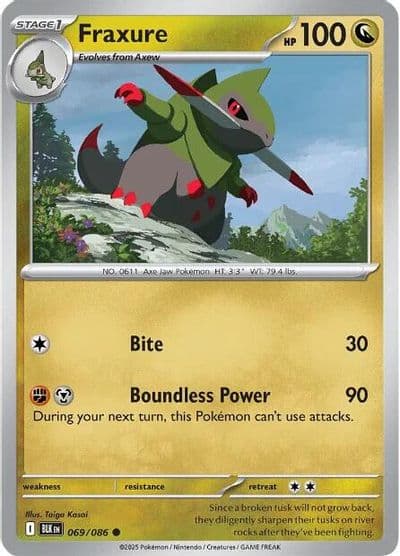 Fraxure SV: Black Bolt Pokemon card