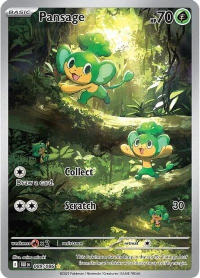 Pansage SV: Black Bolt Pokemon card
