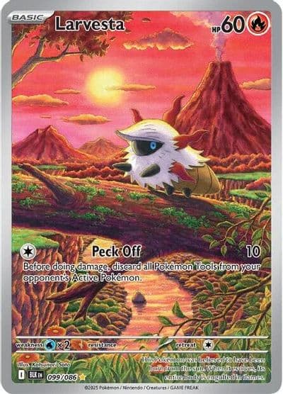 Larvesta SV: Black Bolt Pokemon card