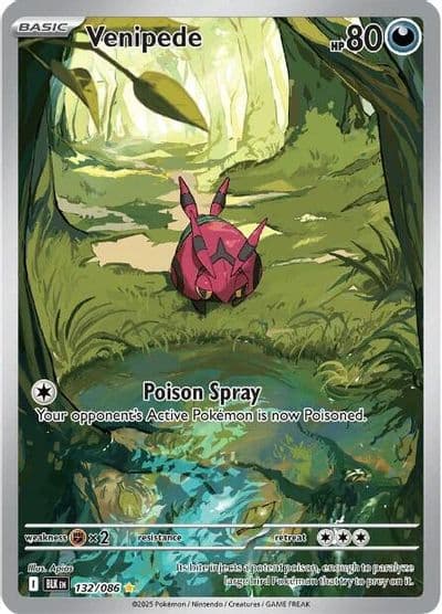 Venipede SV: Black Bolt Pokemon card