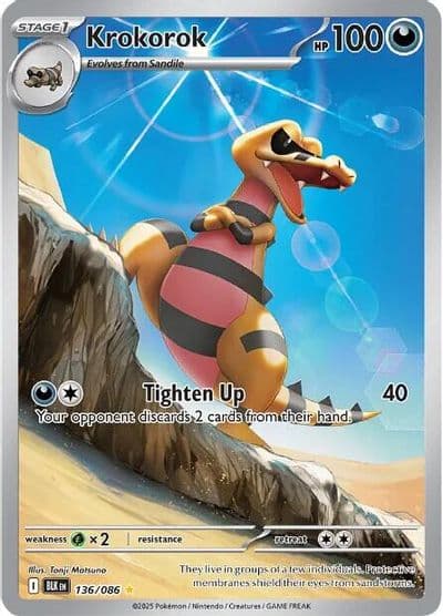 Krokorok SV: Black Bolt Pokemon card