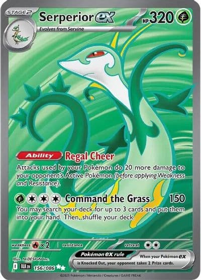 Serperior ex SV: Black Bolt Pokemon card