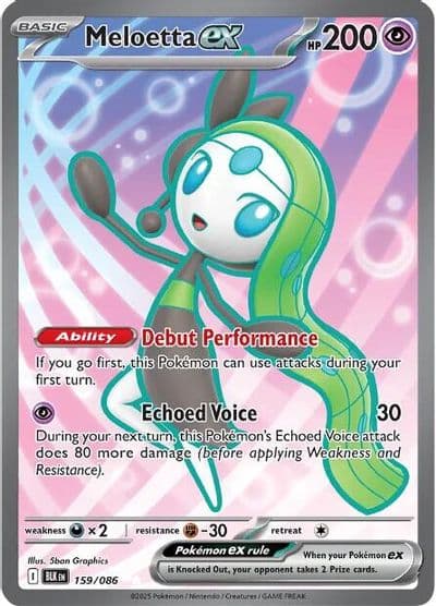 Meloetta ex SV: Black Bolt Pokemon card