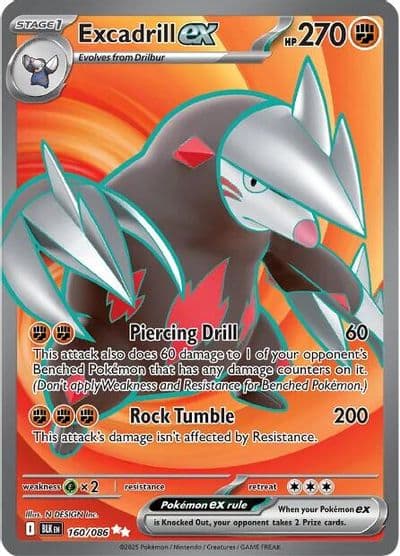 Excadrill ex SV: Black Bolt Pokemon card