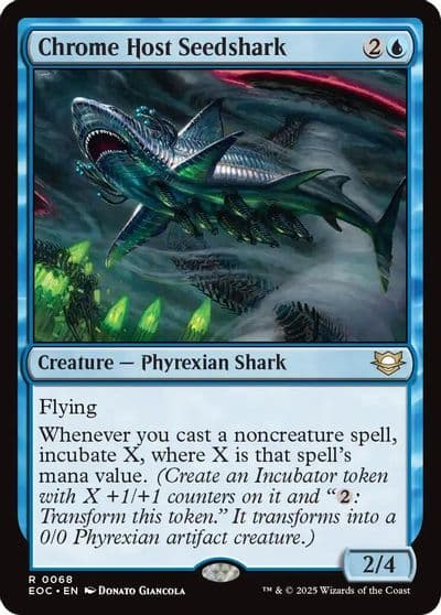 Chrome Host Seedshark Commander: Edge of Eternities Magic card