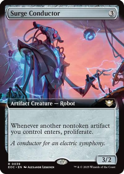 Surge Conductor Extended Art Commander: Edge of Eternities Magic card
