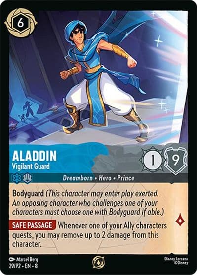 Aladdin Vigilant Guard Disney Lorcana Promo Cards Lorcana card