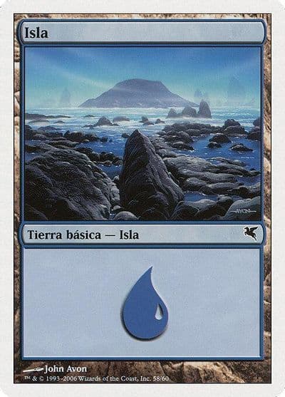 Island Spanish Isla E58 Magic Encyclopedia 2005 (Salvat/Hachette) Magic card