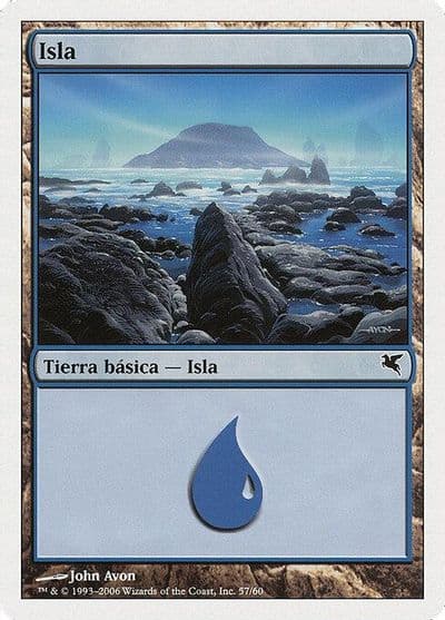 Island Spanish Isla H57 Magic Encyclopedia 2005 (Salvat/Hachette) Magic card