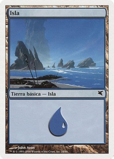 Island Spanish Isla H24 Magic Encyclopedia 2005 (Salvat/Hachette) Magic card