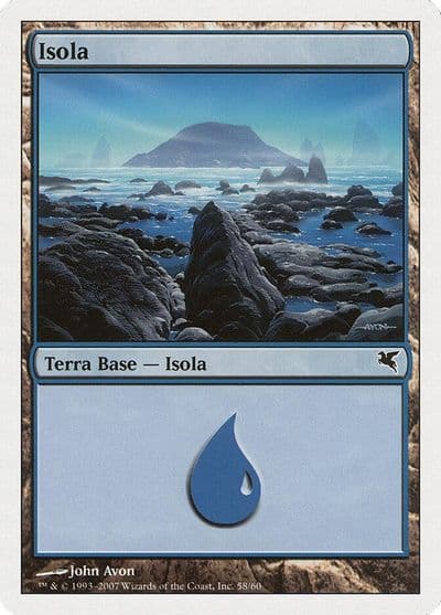 Island Italian Isola E58 Magic Encyclopedia 2005 (Salvat/Hachette) Magic card
