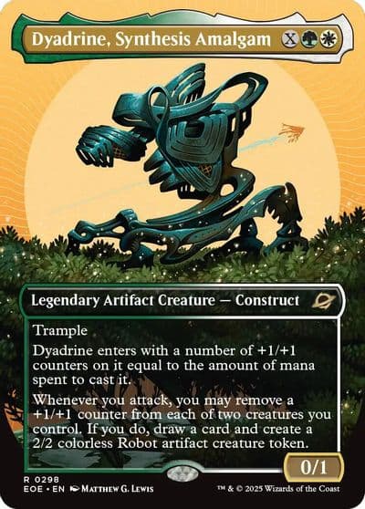 Dyadrine Synthesis Amalgam Borderless Edge of Eternities Magic card