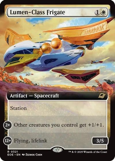 Lumen Class Frigate Extended Art Edge of Eternities Magic card