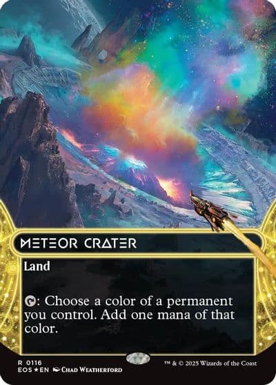 Meteor Crater 0116 Borderless Galaxy Foil Edge of Eternities: Stellar Sights Magic card