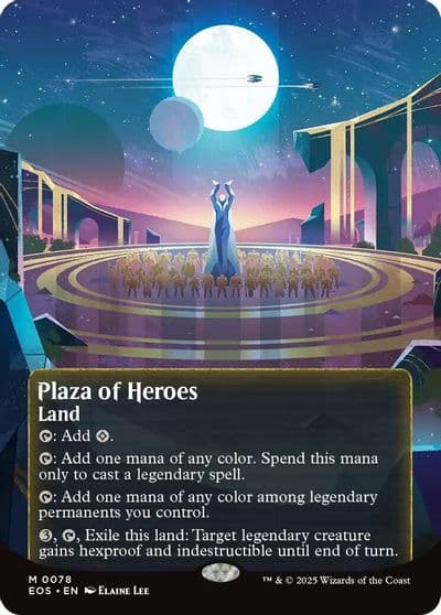 Plaza of Heroes 0078 Borderless Edge of Eternities: Stellar Sights Magic card