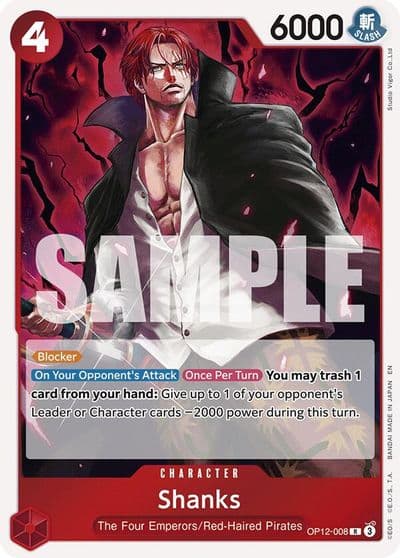 Shanks 008 Legacy of the Master One Piece card