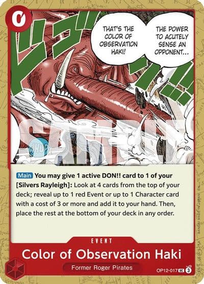 Color of Observation Haki Legacy of the Master One Piece card