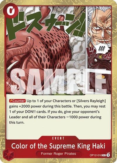 Color of the Supreme King Haki Legacy of the Master One Piece card