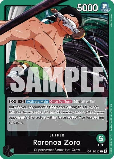 Roronoa Zoro 020 Legacy of the Master One Piece card