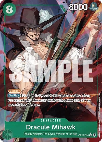 Dracule Mihawk Alternate Art Legacy of the Master One Piece card