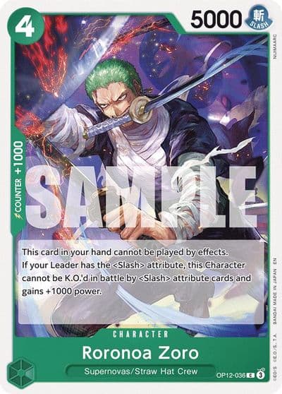 Roronoa Zoro 036 Legacy of the Master One Piece card