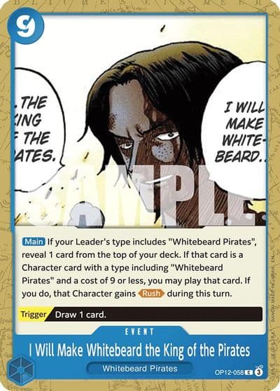 I Will Make Whitebeard the King of the Pirates Legacy of the Master One Piece card