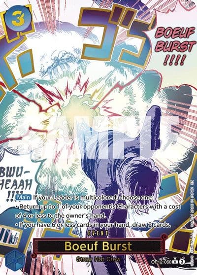 Boeuf Burst Alternate Art Legacy of the Master One Piece card