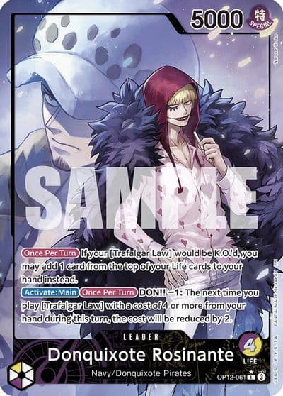 Donquixote Rosinante 061 Alternate Art Legacy of the Master One Piece card