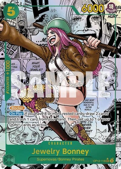 Jewelry Bonney 118 Manga Legacy of the Master One Piece card